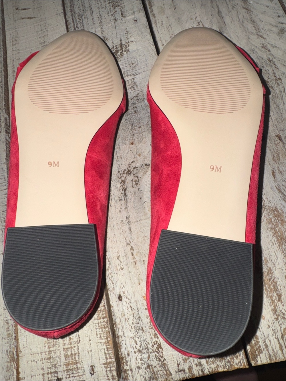 Talbot Wrapped Bow Red Suede Flats New w/out Box - Picture 9 of 11